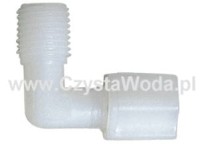 Kolanko JACO 1/4 cala -> wężyk 6 mm.