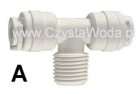 Trójnik szybkozłączka 1/4 cala -> 2x wężyk 6 mm.